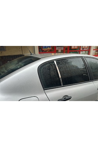 Renault Megane 2 Sedan -hb Uyumlu Kapı Direği Krom Paslanmaz Çelik 2 Parça Cam Direk