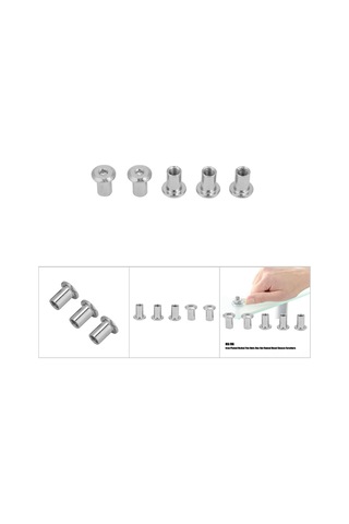 Springsun M6 15 Demir Nikel Kaplama T Tipi İçli Altıgen Somunlar 50 Adet - Mobilya, Koltuk Ve Tezgah Bağlantı Elemanı Diğer