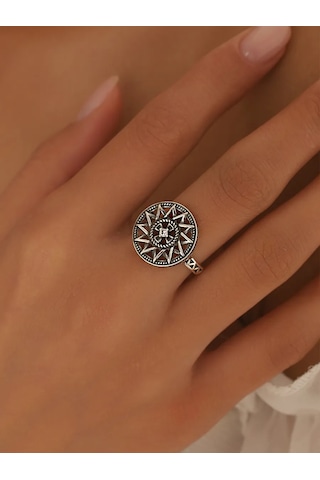 Serebranyj Dom 925 Ayar Gümüş Hristiyanlık Yüzüğü 26949431 Gri