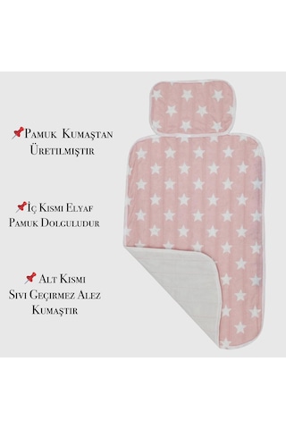 MorBebe Pratik Alt Değiştirme Matı Minderi Alt Değiştirme Pedi Bakım ÖrtüsüPembe