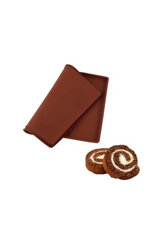 Jms 1 Adet Yapışmaz Silikon Pişirme Mat Kek Rulo Pişirme Araçları Kahverengi