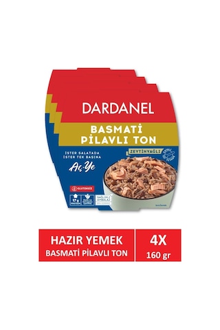 Dardanel Aç Ye Hazır Yemek Basmati Pilavlı Ton Balığı 160 Gr X 4 Adet Dardanel Aç Ye Hazır Yemek Basmati Pilavlı Ton Balığı 160 Gr X 4 Adet