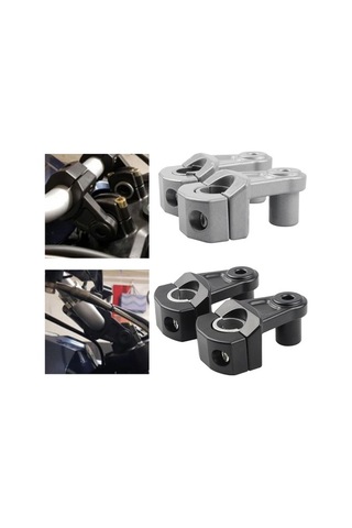 Ganzhoushop Yükseltici Uzantıları Suntek Siyahı Motosiklet Motosiklet Montaj Kiti Için Gidonu Adaptörü Ln Siyah