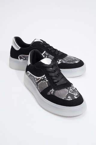 Luvishoes Luvi Shoes Montero Siyah Desenli Kadın Spor Ayakkabı Siyah