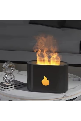 200ml Alev Efektli Hava Nemlendirici, Sessiz Ultrasonik Usb Aromaterapi Difüzör Ev Ofis Kullanımı