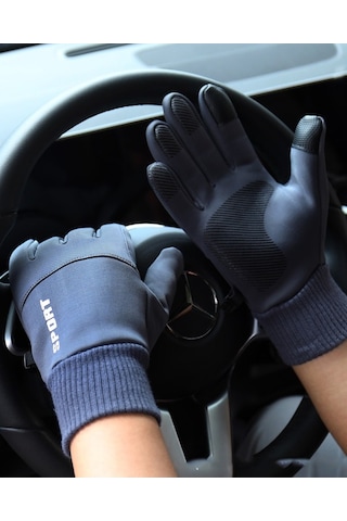 Pazly Kışlık Sıcak Dokunmatik Eldiven, Koşu Bisiklet Sürüş İçin Erkek Kadın L Boy