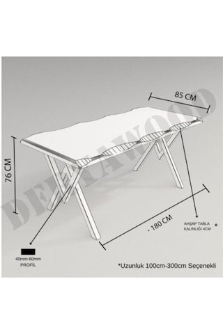 Doğal Ahşap Yemek Masası-70-120