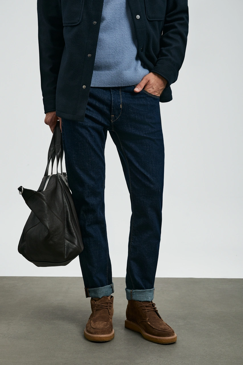 Lufian Sky Smart Jean Erkek Pantolon Slim Fit Mavi Mavi 112200226100300 Mavi