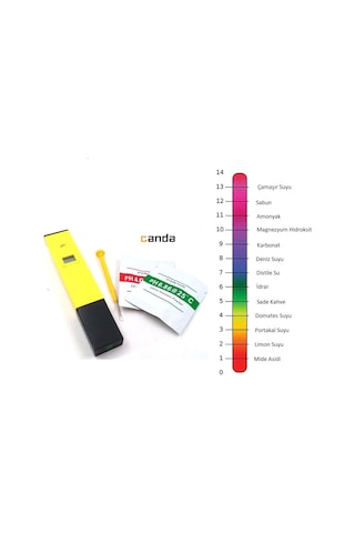 Candagrup Dijital Ph Metre Su Sıvı Akvaryum Ph Ölçer Kalibrasyon Hediyeli 430459422