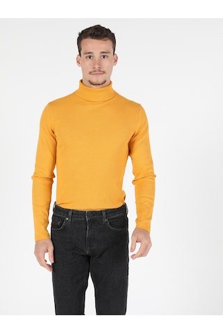 Colin's Colins Slim Fit Yarım Balıkçı Yaka Düz Erkek Sari Uzun Kol Tişört Cl1049854 Q1.v1 Ylw Sarı