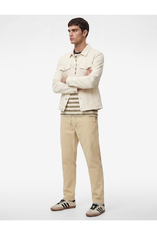 Koton Pamuklu Cepli Beli Bağcıklı Bol Oversize Jogger Jean Pantolon Bej 6sam40275nd Ekru