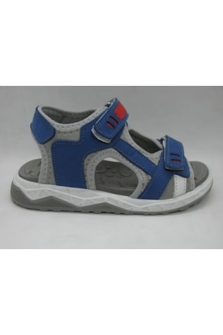 Toddler 490 Mavi Doğal Deri Anatomik Taban Çocuk Sandalet 30-35 Mavi