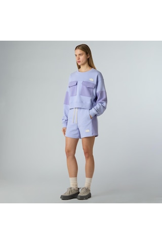 The North Face W Terry Relaxed Short Kadın Şort-31555 Mor