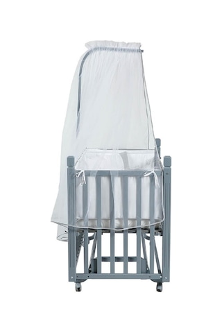 Tahterevalli Cuppa Beşik 60x120 Cm Gri Ve Gri Uyku Seti-9792 Gri