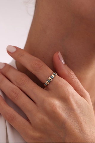 Gianfranco Mavi Taşlı Antique Yüzük