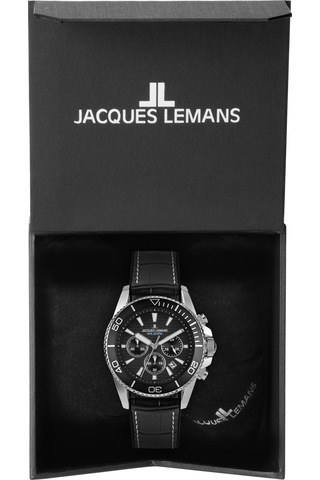 Jacques Lemans 1-2206a Lıverpool Dıver Erkek Kol Saati Gümüş - Siyah