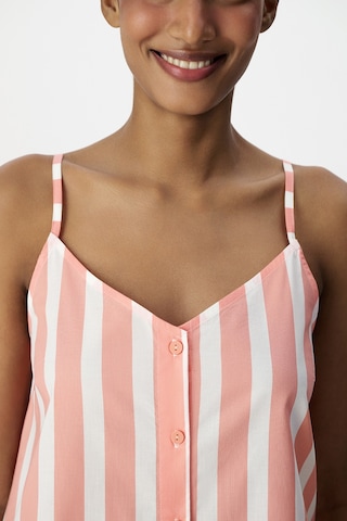 Penti Pembe Cozy Club Çizgili Pamuklu Atlet Pijama Üstü Pn27
