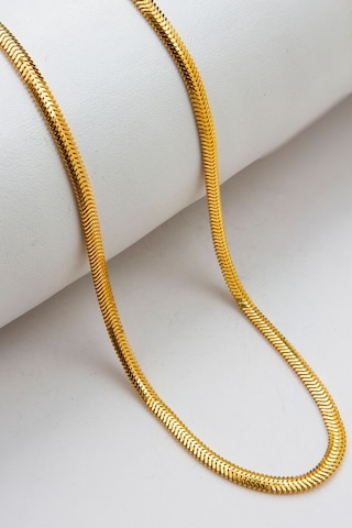 22 Ayar Altın 3 Mm Balık Sırtı Zincir 50 Cm Lkznc1100