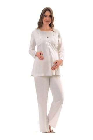 Şahnur 2212 %100 Pamuk Hamile Lohusa Kadın Pijama Takımı
