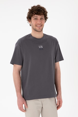 U.S. Polo Assn. Erkek Comfort Fit Bisiklet Yaka Antrasit Tişört 50306450-VR006
