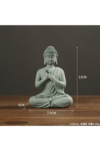 Wezone Budist Figür Mebran Taşı Teapet, Ev Dekorasyonu, Akvaryum Süsleme, Zen Stilinde, Ev İçi Vitrin Aksesuarı