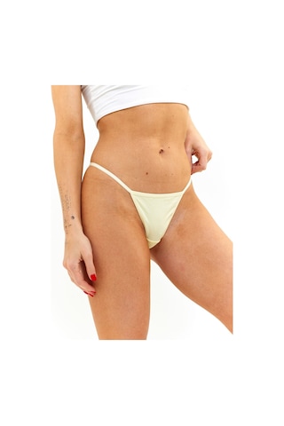 Alya Underwear Kadın Ipli Tanga Külotlar - 5 Li Paket Sarı, Mor, Mint, Somon,mavi 1301p T02