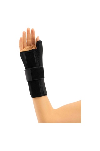 Statik Başparmak Destekli El Bilek Splinti Siyah Bedensiz Airtex Kumaş Ml-0111-024 Siyah