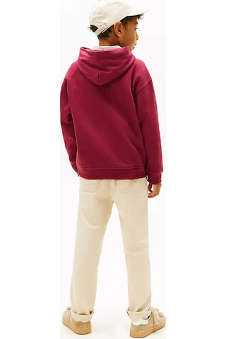 Tommy Hilfiger Erkek Çocuk Logolu Kapüşonlu Sweatshirt - Bordo Rich Cherry