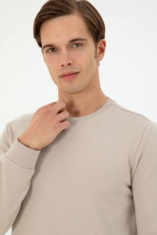 U.S. Polo Assn. Erkek Regular Fit Bisiklet Yaka Taş Sweatshirt 50293471-VR049
