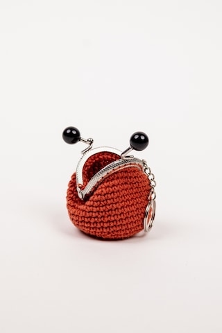 Fabric Craft Bag Mini Bozuk Para Cüzdanı Anahtarlık Klipsli Kiremit