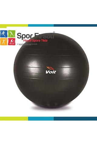 Voit 65 CM Pilates Topu Siyah + Pompa