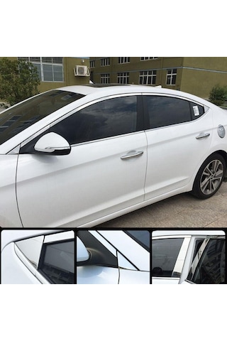 Hyundai Elantra Krom Cam Çerçevesi Set 2016-2019 14 Parça