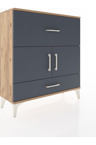 Arges Şifonyer 2 Raflı 2 Çekmeceli 2 Kapaklı 88x30x96 Çam-ant... Çam