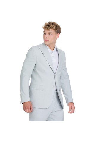 Hatemoğlu Mavi Slim Fit Sivri Yaka Keten Takım Elbise 33715 Mavi