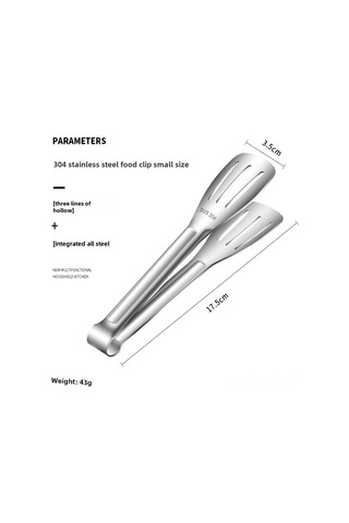 Qingmipy Ticari 304 Çelik Kore Stili Izgara夹ı: Kaliteli, Paslanmaz, Perakende/toplu Satış - Küçük Üç Çizgili Et Ve Yemek夹ı Diğer