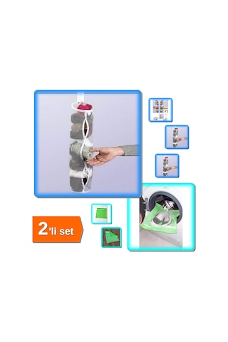 5 Adet Dolap İçi Çorap Düzenleyici + Yeşil Fermuarlı Ayakkabı Hassas Yıkama Filesi - 2li Set H2a0f5 Belirtilmemiş
