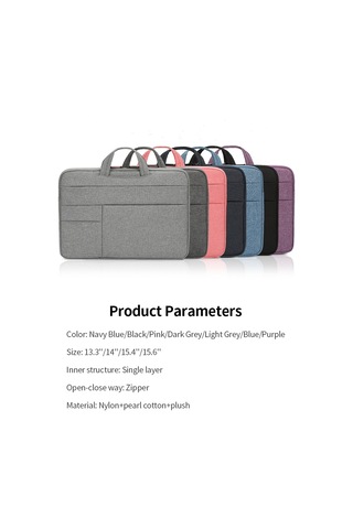 Neevoyu 15.6 İnç Pembe İş Laptop Çantası - Zıplayıcı Kapaklı, Yüngül Ve Şık Nylon İş Çantası Pembe