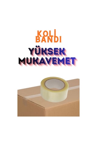 Yüksek Mukavemetli 45 Mm X 100 Mt Şeffaf Koli Bandı Kopmaz Ve Güçlü Yapışkanlı Paketleme Bandı