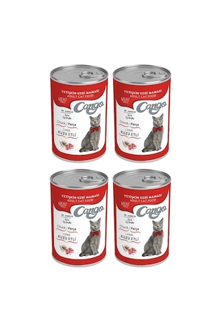 Cango Kuzu Etli Konserve Yetişkin Kedi Maması 4 x 415 G
