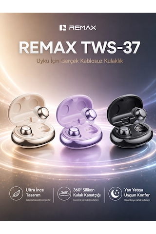 Remax TWS-37 Sleep Mini Bluetooth 6.0 Kulak İçi Uyum Kulaklık