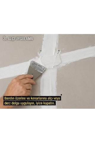 Derz Filesi 48 Mm X 90 Yard Kendinden Yapışkanlı Fiberglas Alçıpan Ek Yeri Çatlak Önleyici File