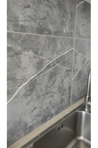 Büro Ev Ofis Dekoru İçin 30x30cm Mermer Desenli Antrasit Duvar Sticker Diğer