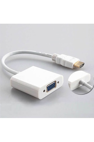 HDMI To Vga Çevirici Vga Projeksiyon Notebok Pc Uyumlu Kablo