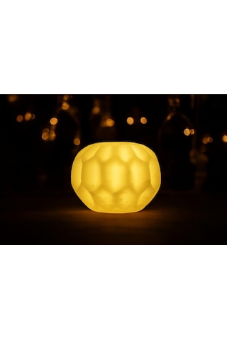 Fener Mum Petek Krem Kavun Kokulu Dekoratif Mum