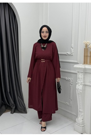 Mayamed Erva Takım Bordo Çok Renkli