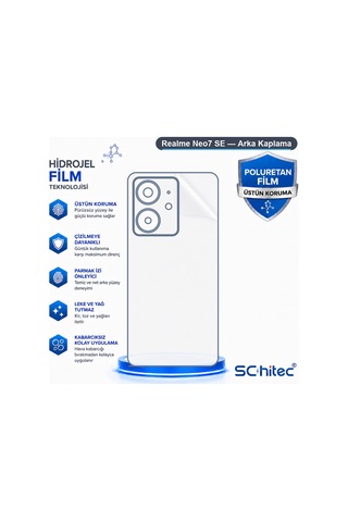 Schitec Realme Neo7 Se Uyumlu Arka Yüzey Hidrojel Koruyucu Film 82970947