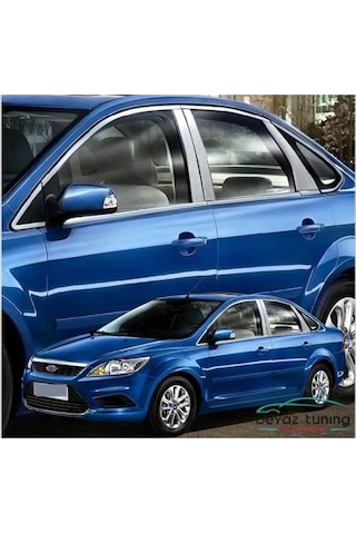Ford Focus 2 Sedan Uyumlu Krom Cam Çıtası Seti