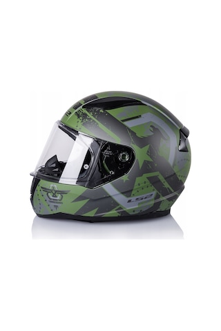 Ls2 Rapıd 2 Thunder Birds Kapalı Motosiklet Kaskı Yeşil - Siyah