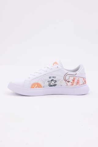 3d Dijital Baskı Kadın Alex Mcqueen Beyaz - Aloha Desenli Sneaker Beyaz-aloha