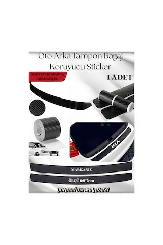 Fiat Brava İçin Yerli Üretim Aksesuar Oto Arka Tampon Bagaj Koruyucu Sticker 1 Adet